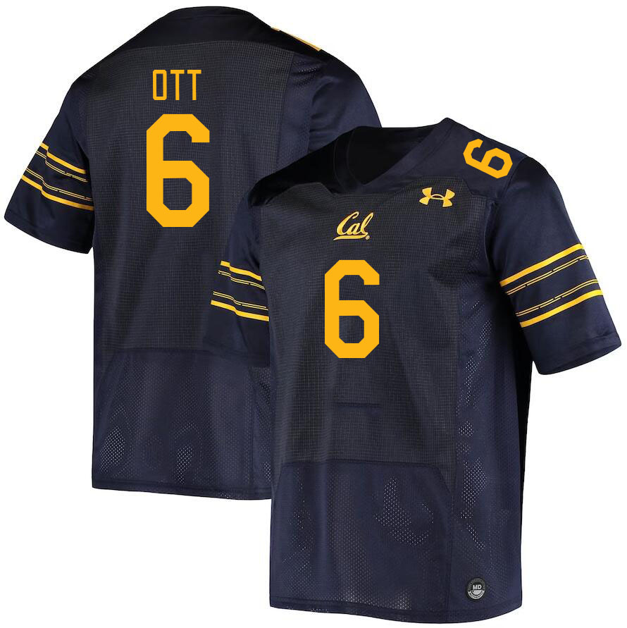 Men #6 Jaydn Ott California Golden Bears College Football Jerseys Stitched Sale-Navy